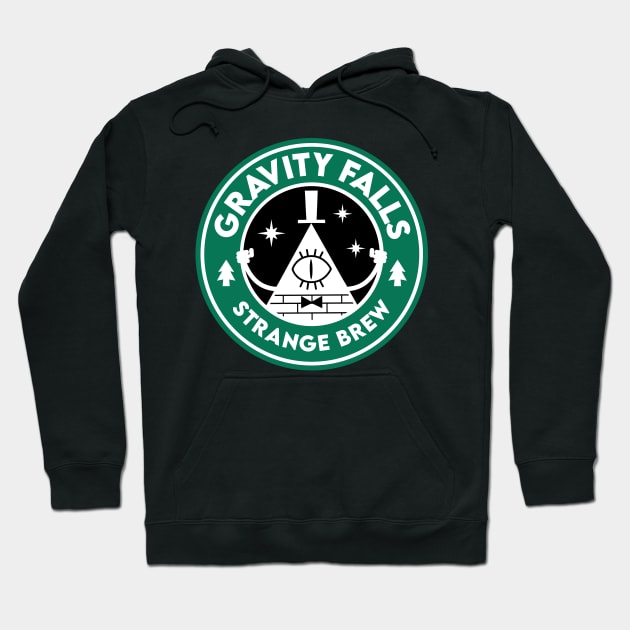 Gravity Falls Strange Brew Starbucks Spoof Gravity Falls Hoodie TeePublic